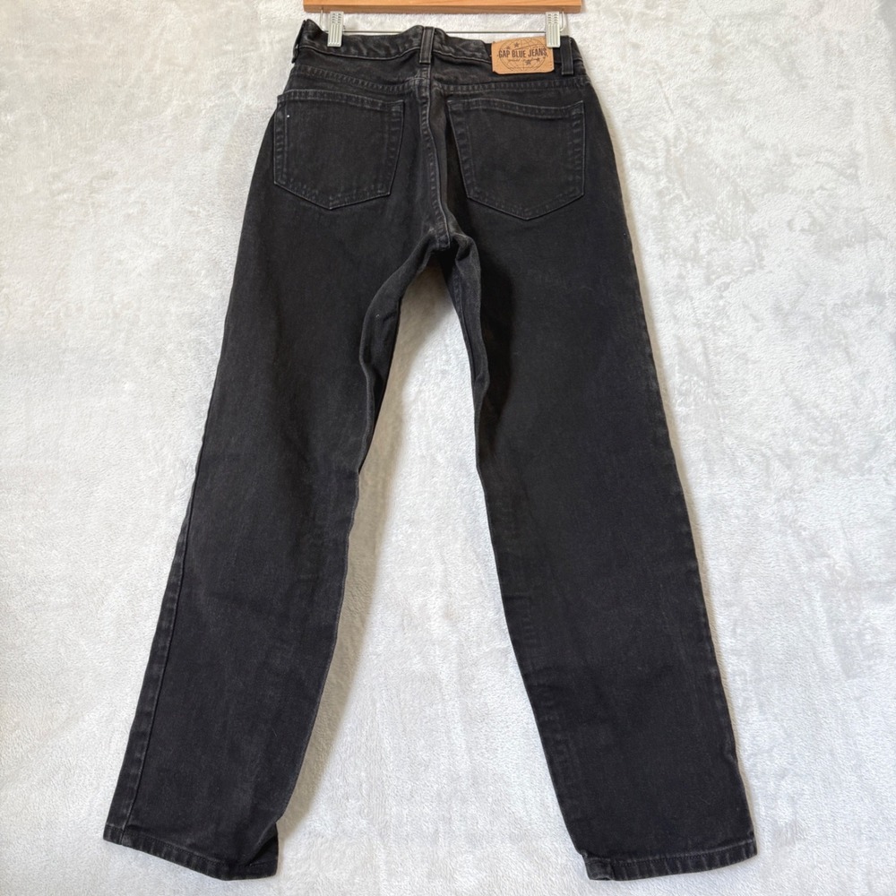 Vintage Gap Blue Jeans Easy Fit Black Denim Pants Men's 30x28 Actual 28x27 90s